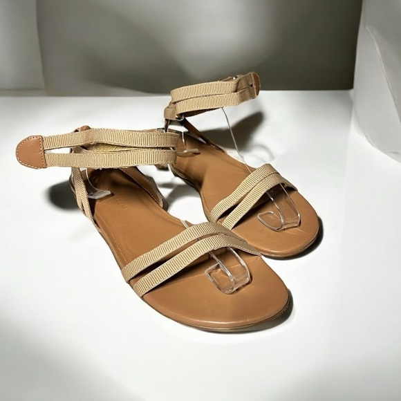 🌻NEW Rebecca Allen The Women's Flat Two Strap Sandals Size 9 - Picture 5 of 11